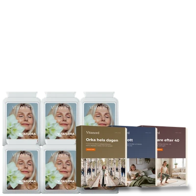 6 burkar Vitanord VitaFlora + gratis e-böcker